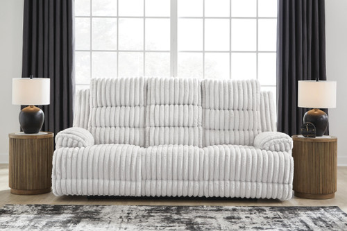 Ashley Technique Alloy Power Reclining Sofa with Drop Down Table