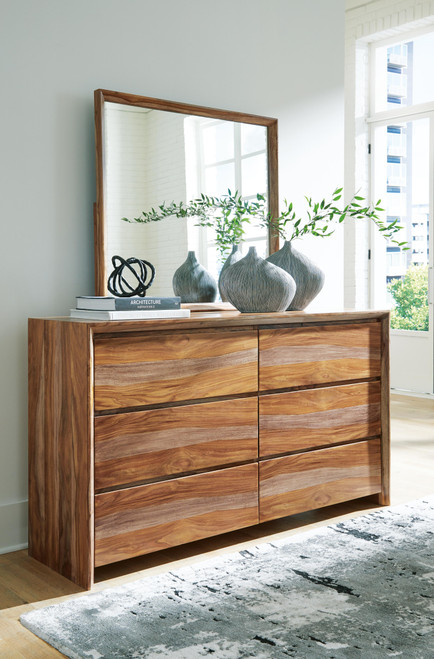 Ashley Dressonni Brown Dresser and Mirror