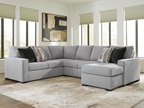 Benchcraft Lakepoint Nickel 2-Piece Sectional with Chaise 66804/03/48