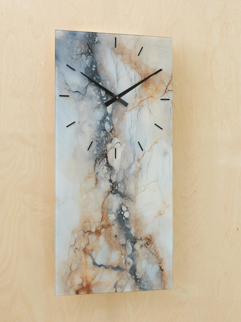 Ashley Teague Brown Gray Ivory Wall Clock