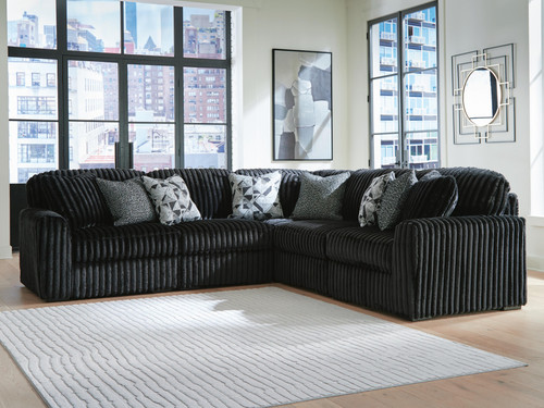 Ashley Midnight-Madness Onyx 5-Piece Sectional