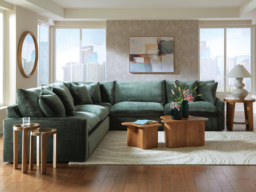 Benchcraft Carriage View Jade 3-Piece Sectional