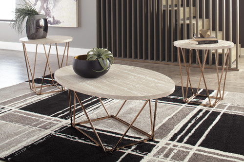 Ashley Tarica Two-tone Table (Set of 3)