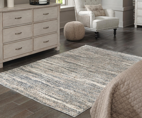 Ashley Gizela Ivory Beige Gray 7'10" x 10' Rug