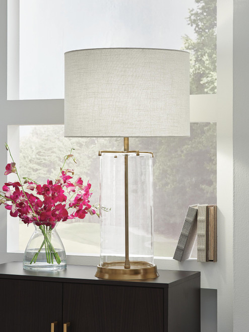 Ashley Gizeh Clear Gold Finish Table Lamp