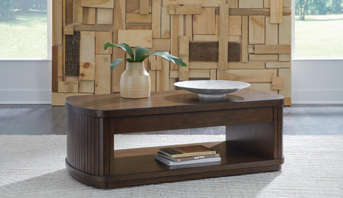 Ashley Korestone Dark Brown Lift-Top Coffee Table