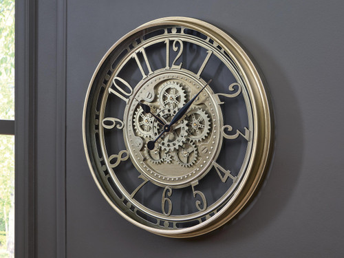 Ashley Gilover Champagne Finish Wall Clock