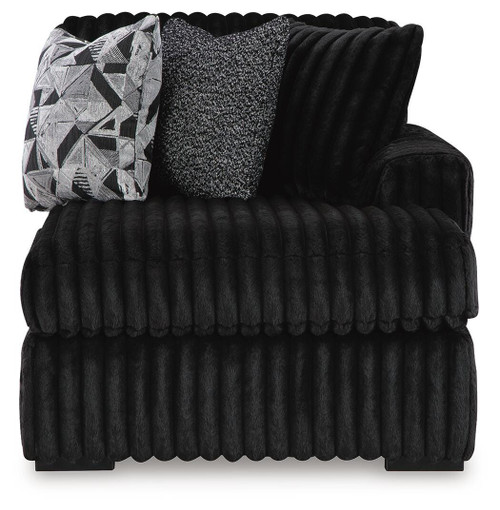 Ashley Midnight-Madness Onyx 3-Piece Sectional with Chaise 98103/17/34/66