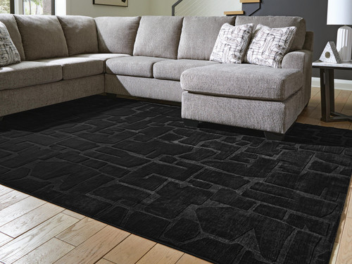 Ashley Gibbswell Black Washable 8' x 10' Area Rug