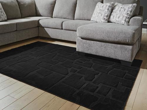 Ashley Gibbswell Black Washable 5' x 7' Area Rug