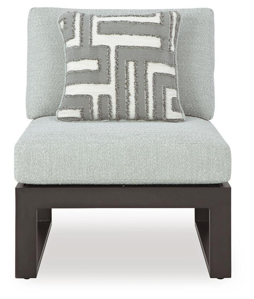 Ashley Beachloft Black Gray 4-Piece Outdoor Sectional P490/814/846(2)/877