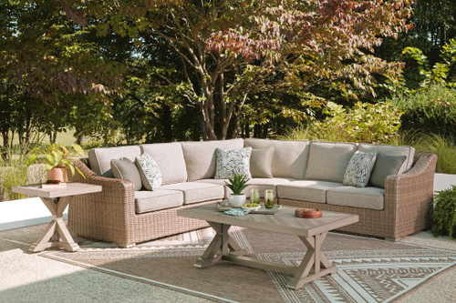 Ashley Revare Beach Beige 3-Piece Outdoor Sectional