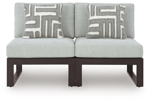 Ashley Beachloft Black Gray 2-Piece Outdoor Sectional