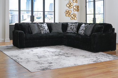 Ashley Midnight-Madness Onyx 3-Piece Sectional
