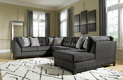 Ashley Reidshire Steel 3-Piece Sectional with Chaise 67622/17/34/66