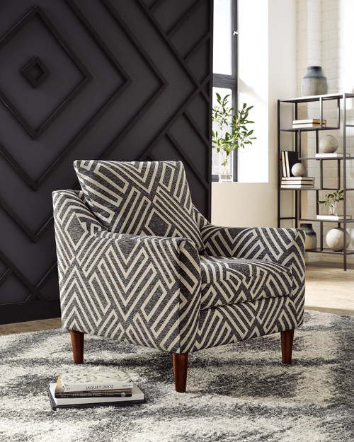 Ashley Morrilton Next-Gen Nuvella Natural Charcoal Accent Chair