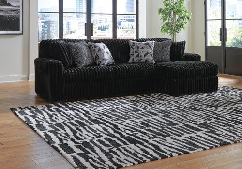 Ashley Midnight-Madness Onyx 2-Piece Sectional Sofa with Chaise