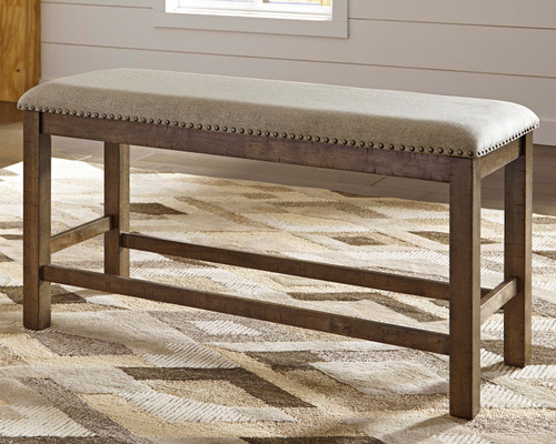 Ashley Moriville Beige Counter Height Dining Bench