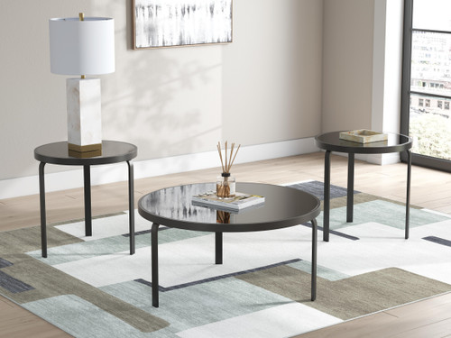 Ashley Dorylin Black Table (Set of 3)