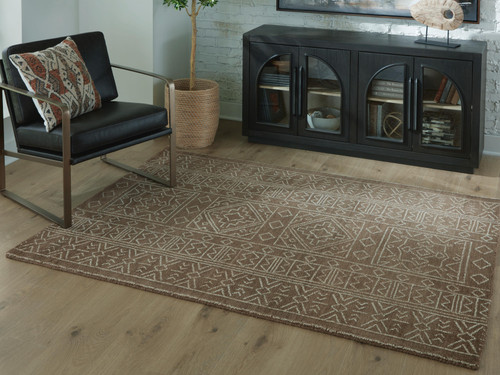 Ashley Merrittman Brown Ivory 5' x 7' Area Rug