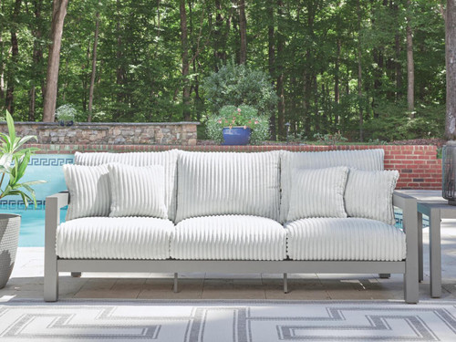 Ashley Moonlight View Gray Outdoor Sofa with Cushion