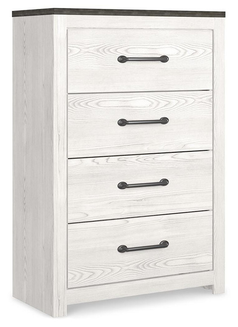 Ashley Gerridan White Gray Chest of Drawers