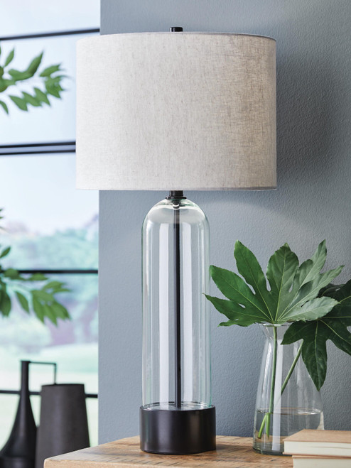 Ashley Kerrbrook Clear Black Table Lamp
