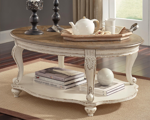 Ashley Realyn White Brown Coffee Table