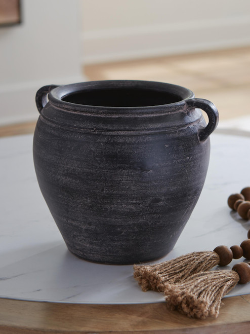 Ashley Meadie Distressed Black Vase