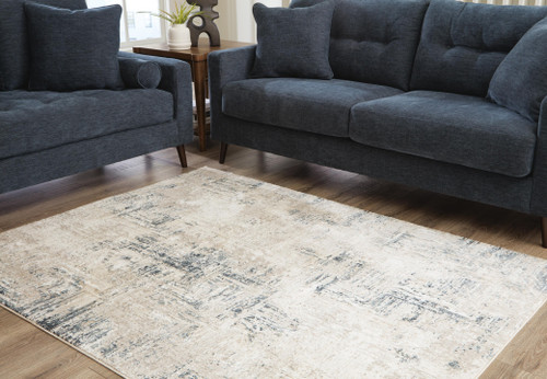 Ashley Gentor Blue Ivory 5' x 7' Rug