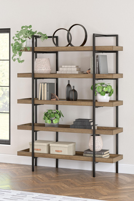 Ashley Montia Light Brown 76" Bookcase