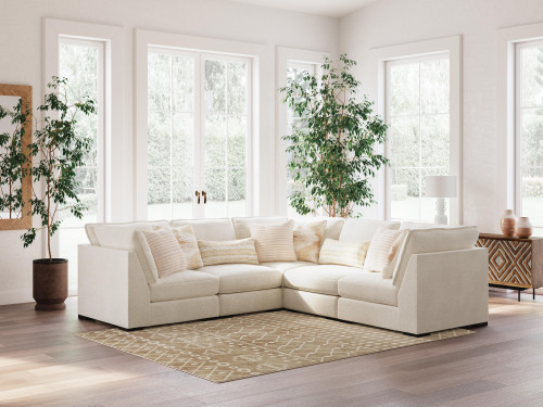 Benchcraft Donelson Creek Vanilla 5-Piece Sectional