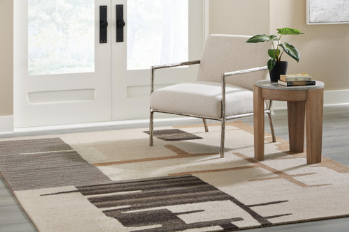 Ashley Kencher Beige Brown 8' x 10' Rug