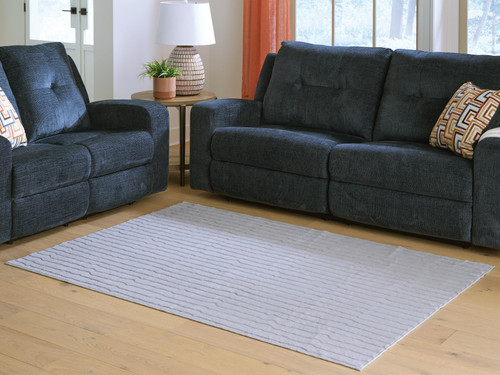 Ashley Worthley Gray Washable 5' x 7' Area Rug