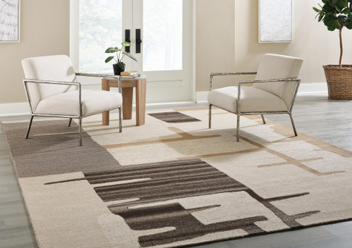 Ashley Kencher Beige Brown 10' x 14' Rug