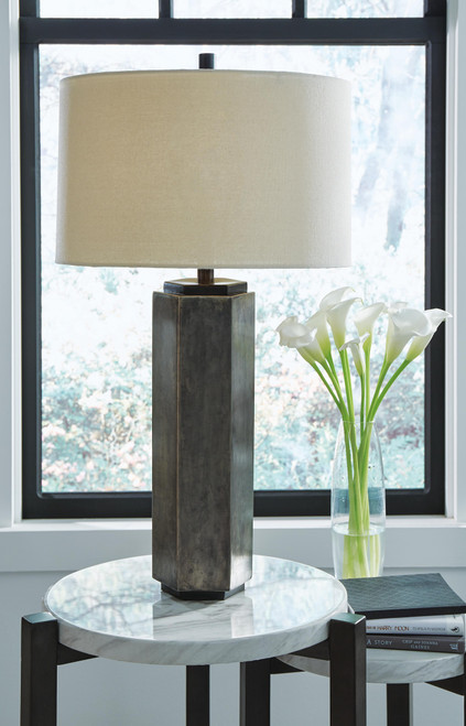 Ashley Dirkton Antique Pewter Finish Table Lamp
