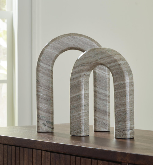 Ashley Keithton Taupe Sculpture Set (Set of 2)