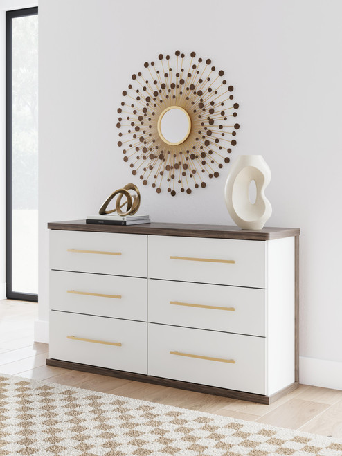 Ashley Mazilar Brown White Nightstand on sale at Bargains and