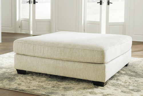 Ashley Rawcliffe Parchment Oversized Accent Ottoman