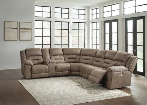 Ashley Ravenel Fossil 4-Piece Power Reclining Sectional