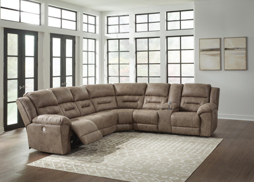 Ashley Ravenel Fossil 4-Piece Power Reclining Sectional 83106/46/63/77/90