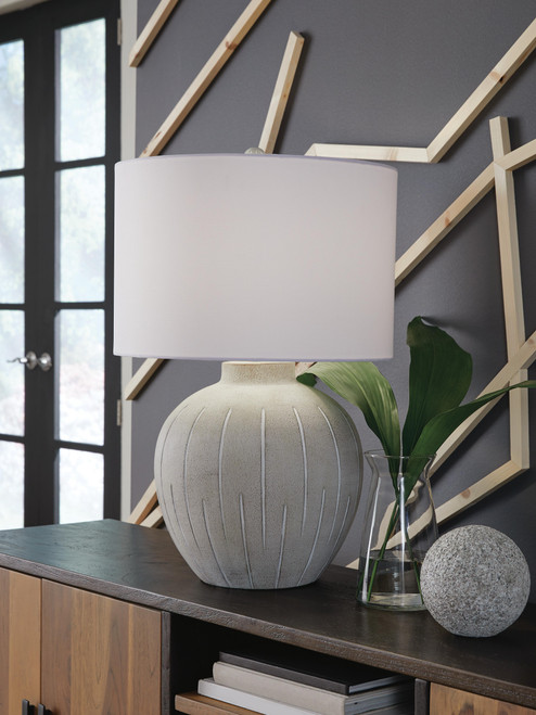 Ashley Calbert Warm Gray Table Lamp