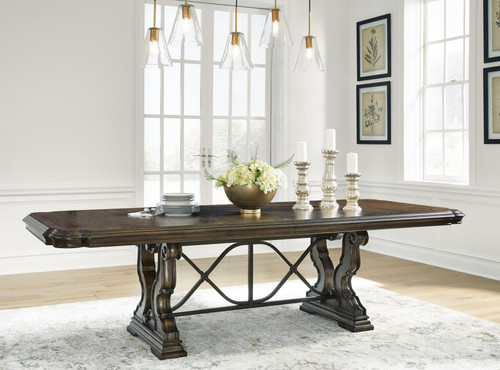 Ashley Maylee Dark Brown Dining Extension Table