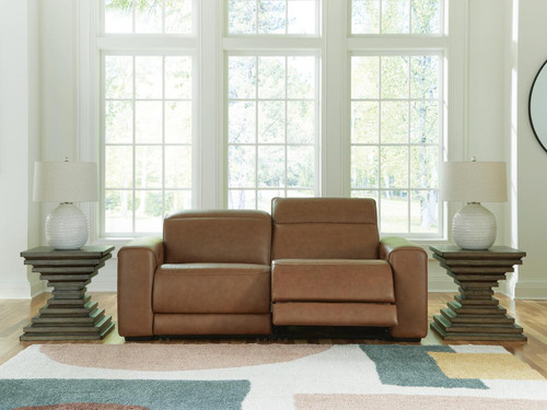 Ashley Rally-Up Caramel 2-Piece Power Reclining Sectional Loveseat