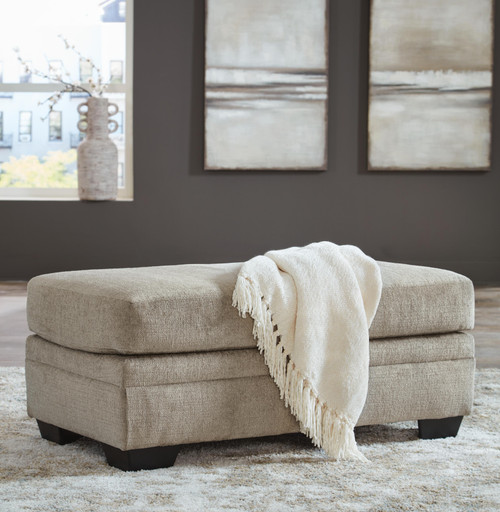 Ashley Stonemeade Taupe Ottoman