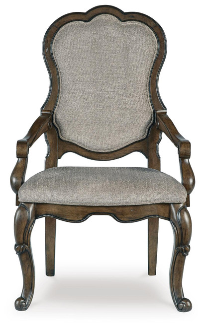 Ashley Maylee Dark Brown Dining Arm Chair (Set of 2)