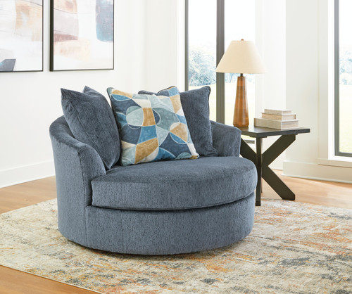 Benchcraft Maxon Place Navy Oversized Swivel Accent Chair