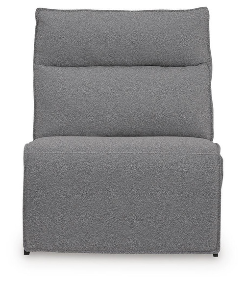 Ashley Modmax II Salt and Pepper 7-Piece Power Reclining Sectional with Audio Consoles