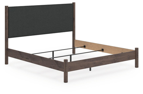 Ashley Cadmori Brown King Upholstered Panel Bed