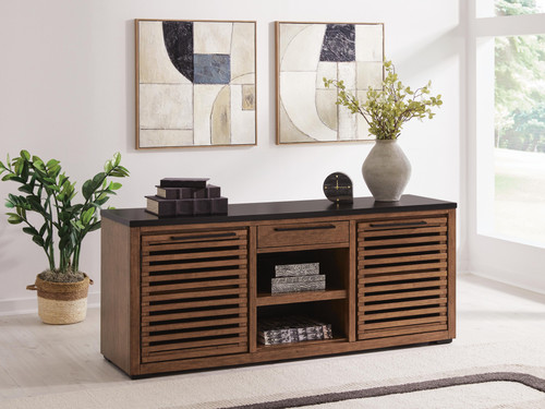 Ashley Kallari Warm Brown Black Credenza